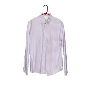 Vintage Brooks Brothers Striped Long Sleeve Dress Shirt Size Medium Pima Cotton